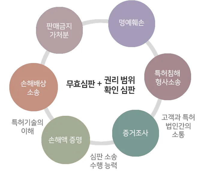 무효심판과 권리범위 확인심판을 중심으로 파생되는 분쟁들